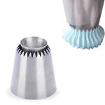 Skytail Sultan Icing Nozzle for Crown Shape Cake Decorating/Decoration Icing Nozzle for Pastry Doughnut Stainless Steel Nozzle Icing Tips Flower Reusable Nozzle Cupcakes Tips (Sultan, Medium)