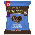 Theobroma Chunkies 72% Dark Chocolate - Non-GMO, Gluten Free and Peanut Free (37 Gram Pouch, 12 Sachets)