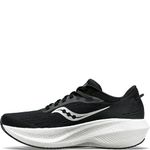 Saucony Men's Triumph 21 Sneaker, Black/White, 11 Wide