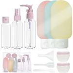 Travel Containers Kits,11 PCS Travel Accessories Leakproof Squeezable Travel Bottles Refillable Containers Kit with Bags for Cosmetic Shampoo Lotion Liquids