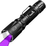 2 in 1 LED Torch Super Bright 900 Lumen Black Light UV 395nm BlacklightHandheld Flashlight Adjustable Focus 4 Modes Waterproof Pocket Torch for Camping Outdoor