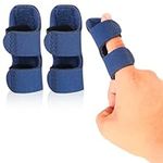 XIZAO Finger Splint, Finger Support Brace Adjustable Fixing Belt Mallet Trigger Finger Straightener Knuckle Immobilization Finger Stabilizer for Broken Strained Pain Fingers 2Pcs