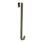 15" Wreath Hanger for Front Door,Steel Over The Door Single Hook for Door Sign, Bronze