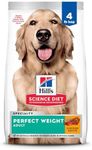 Hill's Science Diet Adult Perfect Weight Chicken Recipe Dry Dog Food for healthy weight and weight management, 4 lb Bag