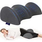 Knee Pillow Ankle and Knee Support Leg Elevation Back Lumbar Neck Pain Relief Premium Quality Memory Foam Bolster Pillow for Legs (Black)