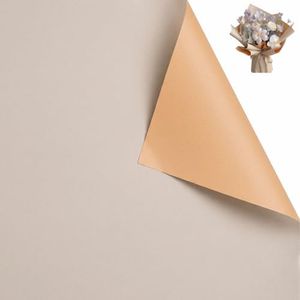 BBJ WRAPS Double Color Flower Wrapping Paper Waterproof Florist Bouquet Packaging Wraps 20 Sheets 23.6x23.6 Inch (Peach)