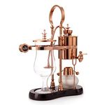 Diguo Belgian Luxury Royal Family Balance Belgium Syphon Coffee Maker Elegant Design Retro-Style(Rose Golden)