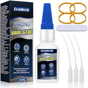Shoe Glue 30 g, Instant Shoe Glue Sole Repair, for Sneakers, Soles, Boots, Leathers, Handbags and More, Waterproof, with Anti-Clog Cap, Clear (tnedf)