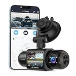 1080P FHD Built-in GPS Wi-Fi Dash Cam, Front and Inside Car Camera Recorder with Infrared Night Vision, Supercapacitor, 4 IR LEDs，G-Sensor, Parking Mode, Loop Recording