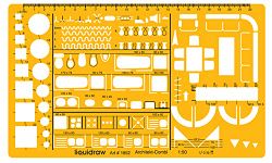 Liquidraw 1:50 Scale Architectural Scale Ruler Drawing Template Stencil Architect Technical Drafting Supplies, Architecture Furniture Design Symbols for House Interior Floor Plan