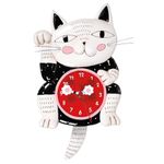 Enesco 6014456 Allen Designs Desk Clock, Lucky Cat 7.87 Inches