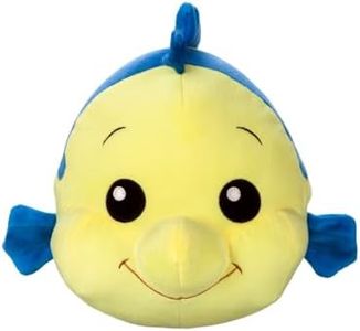 Disney Store Official Princess Friends Plush Doll (Flounder from The Little Mermaid) Small, Stuffed Animals with Embroidered Features, Plush Toys, Plush Toys for Kids