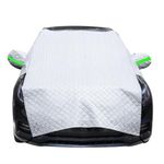 JUTTAUTO Car Frost Windscreen Cover for Winter, Large Half Car Screen Cover Sun UV Ice snow Protector Car Front Windshield Sunshade Cover with Hooks and Mirror Reflective Stripes for Cars SUVs