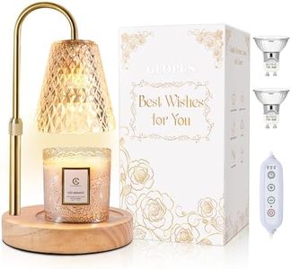 Candle Warmer Lamp with Timer, Stocking Stuffers for Women, Mom Gifts for Women Mom Christmas, Adjustable Height Candle Warmer, Dimmable, Home Decor, Wax Warmer Lamp for Jar Candles with 2 Bulbs