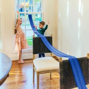 Valchemist FlexTrack 5000 Blue Track for Toy Cars Flexible Race Track for Kids with Suction Cups Compatible with Hot Wheels Matchbox and Diecast 1/64th Car 15 Feet Long Rolls Up Portable Racetrack