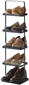 Yamazaki Shoe Rack, Alloy Steel, Black, One Size