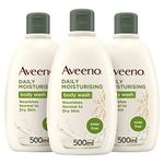 Aveeno Daily Moisturising Body Wash Bundle (3x 500ml), Gentle Body Wash with Soothing Colloidal Oatmeal, Nourishing Body Cleanser for Sensitive and Normal to Dry Skin