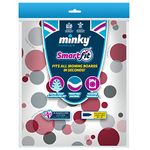 Minky Smart Fit Ironing Board Cover, Large Ironing Board Covers 125 x 45 cm, Elasticated Ironing Board Cover, Thick Felt Backing, Washing Machine Safe, Made in the UK