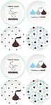 Godinger Hershey Theme Dessert Plates - Set of 8, 6-Inch Sweet Delights for Every Occasion