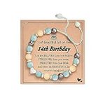 FYUKISS Birthday Gifts for Girls, 14 Year Old Girl Gift Ideas, Sweet 14 Birthday Bracelet Decorations Gifts for Niece Daughter Granddaughter