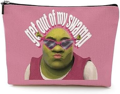 Inspired Cartoon Movie Green Character Cosmetic Bag Funny Movie Merchandise Cartoon Fan Gift Pink Makeup Bag for Women Friend Girl Daughter Sister Niece Female Coworker Birthday Christmas Halloween,