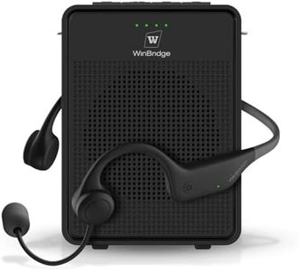 Voice Amplifier Wireless Ear-Hook Headset Microphone, Original Sound Portable Microphone and Speaker Pa System, 15W Speaker with Noise Cancelling Bluetooth Mic for Teachers, Fitness, Elderly B007