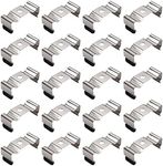 Othmro 100-Pack T8 Clips Bracket Hanger for LED Light Tube, LED Fluorescent Tube Light Fixture, Nickel-plated Manganese Steel