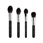 Sigma Beauty Studio Brush Set 4 pc Face Brush Set - Makeup Brushes for Foundation, Concealer, Bronzer & More - Vegan, Hypoallergenic, Synthetic Makeup Brushes