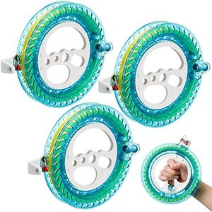 3 Pieces Kite Reel and Kite String with Reel 7 Inches Dia Kite String Winder Grip Wheel Kite String Reel Kite String Spool with 656 Feet Line and Safety Lock for Kids Adults Kite Flying Accessories