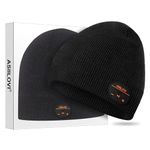 ASIILOVI Bluetooth Beanie, Double-Layer Wool Lining Bluetooth Hat Beanie for Men/Women/Teens/Family, 20hrs Playing, Gift Packaging for Christmas Stocking Stuffers Thanksgiving (001-Black)