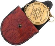 NauticalMart A Father is Neither an Anchor Engraved Compass Best Gift for Dad, Dad's Birthday Gifts, Father's Day Compass with Case, Dad from Son, Daughter, Gift Compass