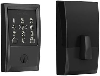 Schlage Encode Plus Smart Wi-Fi Lock for Front Door, Keyless Entry Deadbolt, Unlock with Apple Watch, Built-in WiFi and App Control, Easy Install, Alexa & Apple HomeKit Compatible, Matte Black