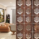 RANDOM 12Pcs Hanging Room Divider Panel | Modern Hanging Screen Partition for Home, Living Room (11.5" x 11.5" x 12 Panels)