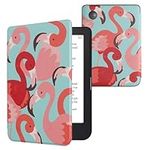 kwmobile Case Compatible with Kobo Clara 2E / Tolino Shine 4 Case - eReader Cover - Flamingos Dark Pink/Pink/Red