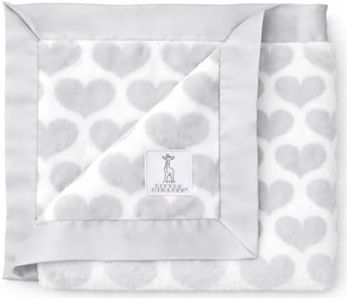 Little Giraffe Luxe Baby Blanket – 29x35” Satin Trim, Heart Army Silver | Ultra-Soft, Hypoallergenic Stroller & Nursery Blanket | Perfect for Newborns & Toddlers