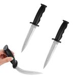 JLEivvi 2 PCS Rubber Martial Art Training Knife Rubber Training Weapon Toy Knife Fake Rubber Knife Practice Knife for Martial Art Training