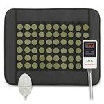 UTK Far Infrared Heating Pad - Natural Jade Heating Pad for Chronic Back Pain Relief - Small (19" X 15"), Smart Controller, Adjustable Temp and Travel Bag Included