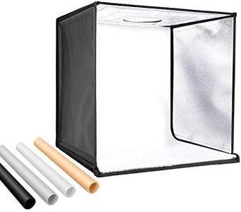NEEWER Caja Luz de Foto Estudio, 50cm Shooting Luz Tent con Brillo Ajustable Kit de Iluminación de Fotografía de Mesa Plegable y Portátil con 80 Luces LED y 4 Fondos de Colores