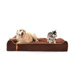 Laifug Orthopedic Memory Foam Extra Large Dog Bed Pillow(50"x36"x10", Chocolate) Durable Water Proof Liner & Removable Washable Cover & Smart Design