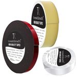 TRENDIKRAFT Pack of 3 Two Way Double Sided Tape Combo of Heavy Duty Acrylic Foam Tape For Car, Transparent Nano Tape For Craft And Multipurpose Both Side Adhesive White Foam Tape For Wall