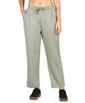 Alan Jones Clothing Women's Relaxed Fit Ankle Length Trouser Jogger (Green_M)