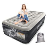 OlarHike Single Airbed, Inflatable Air Mattress with Built-in Pump, Blow Up Bed, Self Inflating Folding Guest Air bed with Flocked Surface For Camping & Home Use, 190cm L x 90cm W x 46cm H(Black)