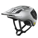 POC Axion Race MIPS Bike Helmet - Finely tuned trail protection with patented technology, Mips Integra and full adjustability , Uranium Black/Argentite Silver Matt, S (51-54cm)