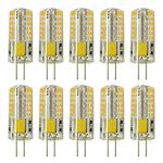 RAYHOO 10pcs G4 LED Bulbs JC Bi-Pin Base Light Bulbs 3W AC/DC 12V 20W-30W T3 Halogen Bulb Replacement Landscape Bulbs(Warm White 3000K)