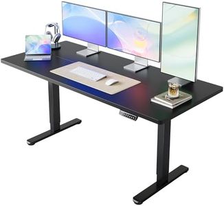 HUANUO 71 x 30 inch Electric Standing Desk Adjustable Height, 4 Memory Height Settings, Sit Stand Up Desk for Home Office & Computer Workstation, Black