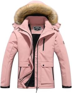 MOERDENG Women's Waterproof Ski Snow Jacket Winter Warm Hooded Snow Coat Mountain Windproof Ski Jacket For Women