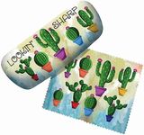 Padded Eyeglass Case with Matching Lens Cloth (Cactus)