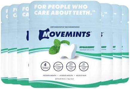 Movemints Clear Aligner Mints - Specially Designed for Invisalign Braces - Edible Alternative to Chewies - Spearmint Flavor - 7 Pack