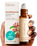 Gya Labs Sandalwood Essential Oils Roll On - 100% Natural Aromatherapy Sandalwood Perfume Oil for Women & Men, Alcohol Free - Perfect Roll On Perfume Made with Pure Sandalwood Oil (10ml)