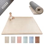 Hakuna Matte Premium Large Velvet Baby Play Mat 200x150x2.5cm, Beige